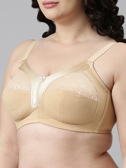 Enamor Innovations Fabcool M-Frame Side Shaper Panel Cotton Everyday Bra – Non-Padded, Wirefree, Full Coverage A014